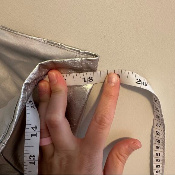 Revolve h:ours Silver Strapless Knee Length Mini Dress XL - Picture 10 of 13